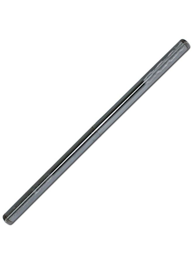 Dual-use metal exercise tool - stainless steel construction with a snap-on/snap-off design - for practicing agility and manual dexterity.